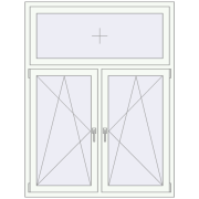 Вікна 1300x1700 мм REHAU Euro 70 Білий (RAL 9016) з двох сторін