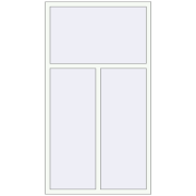 REHAU Euro 70 1100x2000 мм Білий (RAL 9016) з двох сторін