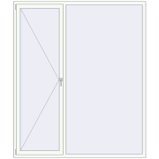 REHAU Euro 70 1950x2300 мм Білий (RAL 9016) з двох сторін