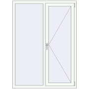 REHAU Euro 70 1200x1640 мм Білий (RAL 9016) з двох сторін
