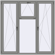 Altest Pony 375 1800x1800 мм RAL 9007 Grey aluminium з двох сторін