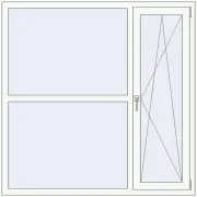 REHAU Euro 60 1500x1500 мм Білий (RAL 9016) з двох сторін REHAU Euro 60 1500x1500 мм Білий (RAL 9016) з двох сторін