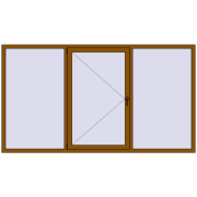 REHAU Euro 70 2600x1450 мм GOLDEN OAK з двох сторін
