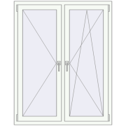 REHAU Euro 70 1150x1450 мм Білий (RAL 9016) з двох сторін