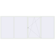 REHAU Euro 70 5000x2100 мм Білий (RAL 9016) з двох сторін