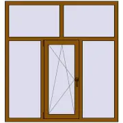 REHAU Brillant-Design 1500x1600 мм GOLDEN OAK з двох сторін REHAU Brillant-Design 1500x1600 мм GOLDEN OAK з двох сторін