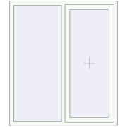 REHAU Euro 60 1300x1500 мм Білий (RAL 9016) з двох сторін