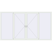 REHAU Euro 60 3150x1740 мм Білий (RAL 9016) з двох сторін