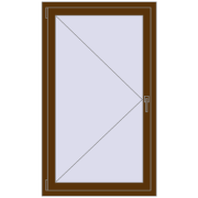 REHAU Euro 60 850x1440 мм WALNUT з двох сторін