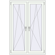 REHAU SYNEGO MD 1000x1500 мм Білий (RAL 9016) з двох сторін