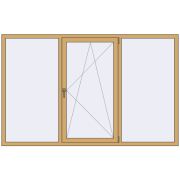 Вікна 2300x1450 мм Altest Pony 375 RAL 1002 Sand yellow з двох сторін