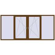 REHAU Euro 60 3000x1400 мм WALNUT з двох сторін