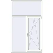 REHAU Euro 60 1251x2080 мм Білий (RAL 9016) з двох сторін REHAU Euro 60 1251x2080 мм Білий (RAL 9016) з двох сторін