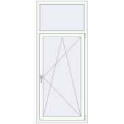 REHAU Euro 60 810x1950 мм Білий (RAL 9016) з двох сторін