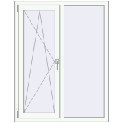 REHAU SYNEGO MD 1050x1350 мм Білий (RAL 9016) з двох сторін