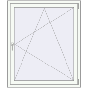 REHAU Euro 70 1050x1320 мм Білий (RAL 9016) з двох сторін REHAU Euro 70 1050x1320 мм Білий (RAL 9016) з двох сторін