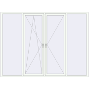 REHAU Euro 70 2700x2000 мм Білий (RAL 9016) з двох сторін