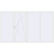 REHAU Euro 70 3900x2300 мм Білий (RAL 9016) з двох сторін REHAU Euro 70 3900x2300 мм Білий (RAL 9016) з двох сторін