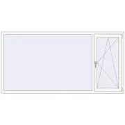 REHAU Euro 70 2400x1200 мм Білий (RAL 9016) з двох сторін