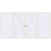 REHAU Euro 70 2950x1550 мм Білий (RAL 9016) з двох сторін