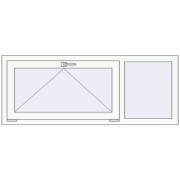 REHAU Brillant-Design 1400x550 мм Білий (RAL 9016) з двох сторін
