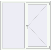 REHAU Euro 60 1500x1438 мм GOLDEN OAK ззовні