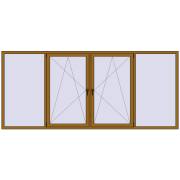 REHAU Euro 60 3350x1480 мм LIGHT_OAK з двох сторін