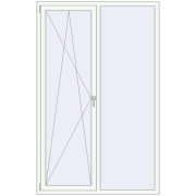 REHAU Brillant-Design 1400x2200 мм Білий (RAL 9016) з двох сторін