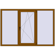 REHAU Euro 70 1900x1300 мм GOLDEN OAK з двох сторін REHAU Euro 70 1900x1300 мм GOLDEN OAK з двох сторін