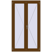 Вікна 940x1670 мм REHAU Euro 70 WALNUT з двох сторін Вікна 940x1670 мм REHAU Euro 70 WALNUT з двох сторін