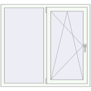 Вікна 1300x1200 мм REHAU Euro 70 Білий (RAL 9016) з двох сторін