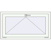 REHAU Euro 60 1000x600 мм Білий (RAL 9016) з двох сторін