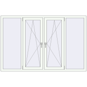 REHAU Euro 70 2000x1300 мм Білий (RAL 9016) з двох сторін REHAU Euro 70 2000x1300 мм Білий (RAL 9016) з двох сторін