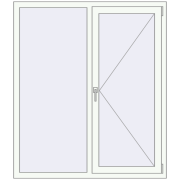 Вікна 1300x1500 мм Altest Pony 375 RAL 9016 Traffic white з двох сторін