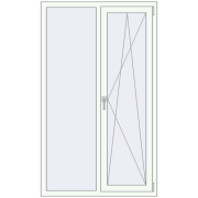 REHAU Euro 70 1060x1770 мм Білий (RAL 9016) з двох сторін
