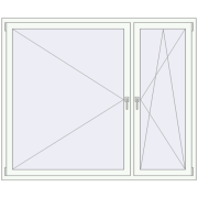 REHAU SYNEGO MD 1820x1520 мм Білий (RAL 9016) з двох сторін