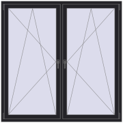 REHAU Brillant-Design 1700x1700 мм BLACK_ULTI-MATT з двох сторін