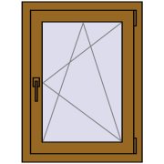 REHAU Brillant-Design 600x800 мм LIGHT_OAK з двох сторін