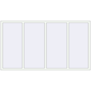 REHAU Euro 60 2350x1300 мм Білий (RAL 9016) з двох сторін