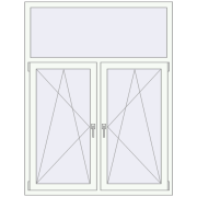 REHAU Euro 60 1300x1700 мм Білий (RAL 9016) з двох сторін
