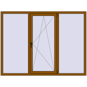 REHAU Euro 70 2000x1499 мм GOLDEN OAK з двох сторін