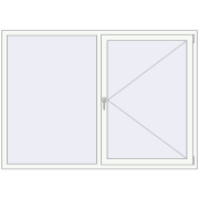 REHAU SYNEGO MD 1900x1350 мм Білий (RAL 9016) з двох сторін