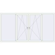 REHAU Euro 70 3000x1600 мм Білий (RAL 9016) з двох сторін