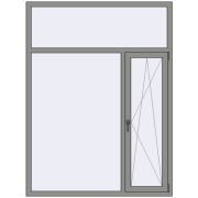Altest Pony 375 1500x2000 мм RAL 9007 Grey aluminium з двох сторін
