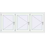 REHAU Euro 60 1800x800 мм Білий (RAL 9016) з двох сторін REHAU Euro 60 1800x800 мм Білий (RAL 9016) з двох сторін
