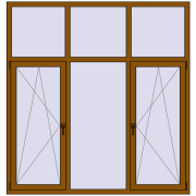 REHAU Euro 60 1900x2000 мм GOLDEN OAK з двох сторін