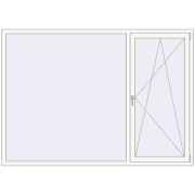 REHAU Euro 60 2220x1580 мм Білий (RAL 9016) з двох сторін