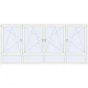 REHAU SYNEGO MD 3780x1730 мм Білий (RAL 9016) з двох сторін