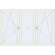 REHAU Euro 60 2250x1520 мм Білий (RAL 9016) з двох сторін