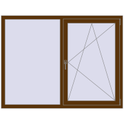 REHAU Euro 60 1600x1220 мм WALNUT з двох сторін
